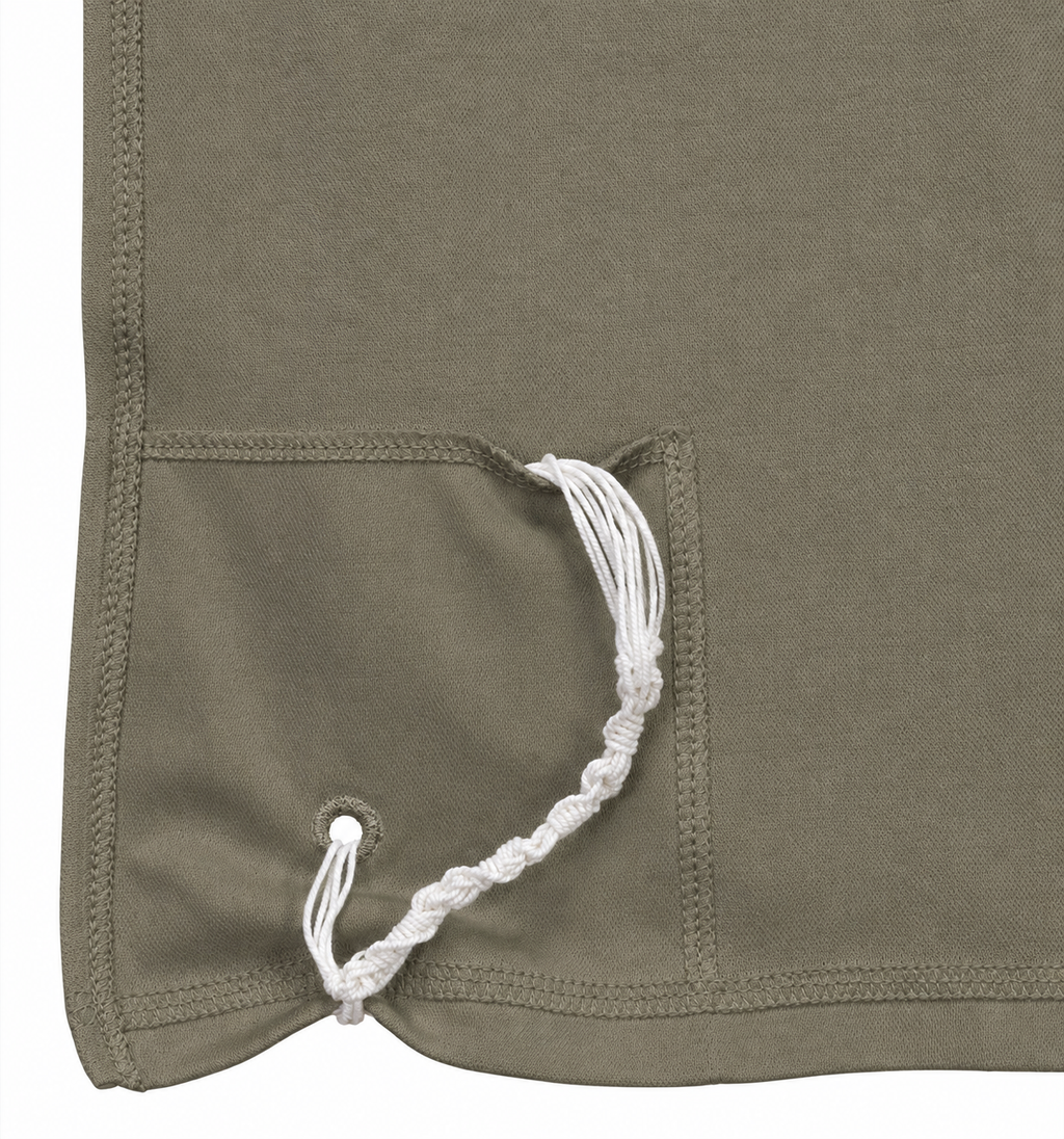 Short-Sleeve Sefard Tzitzit – Adult – Crew Neck – IDF Green