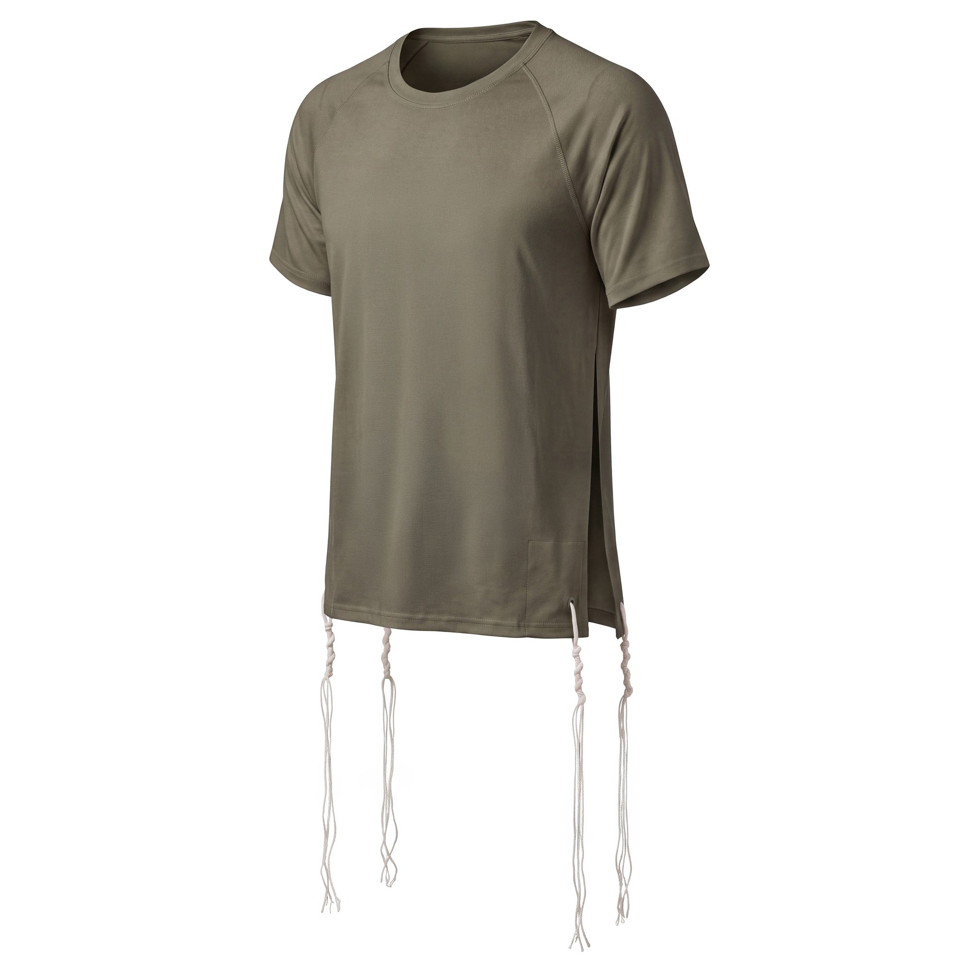 Short-Sleeve Sefard Tzitzit – Adult – Crew Neck – IDF Green