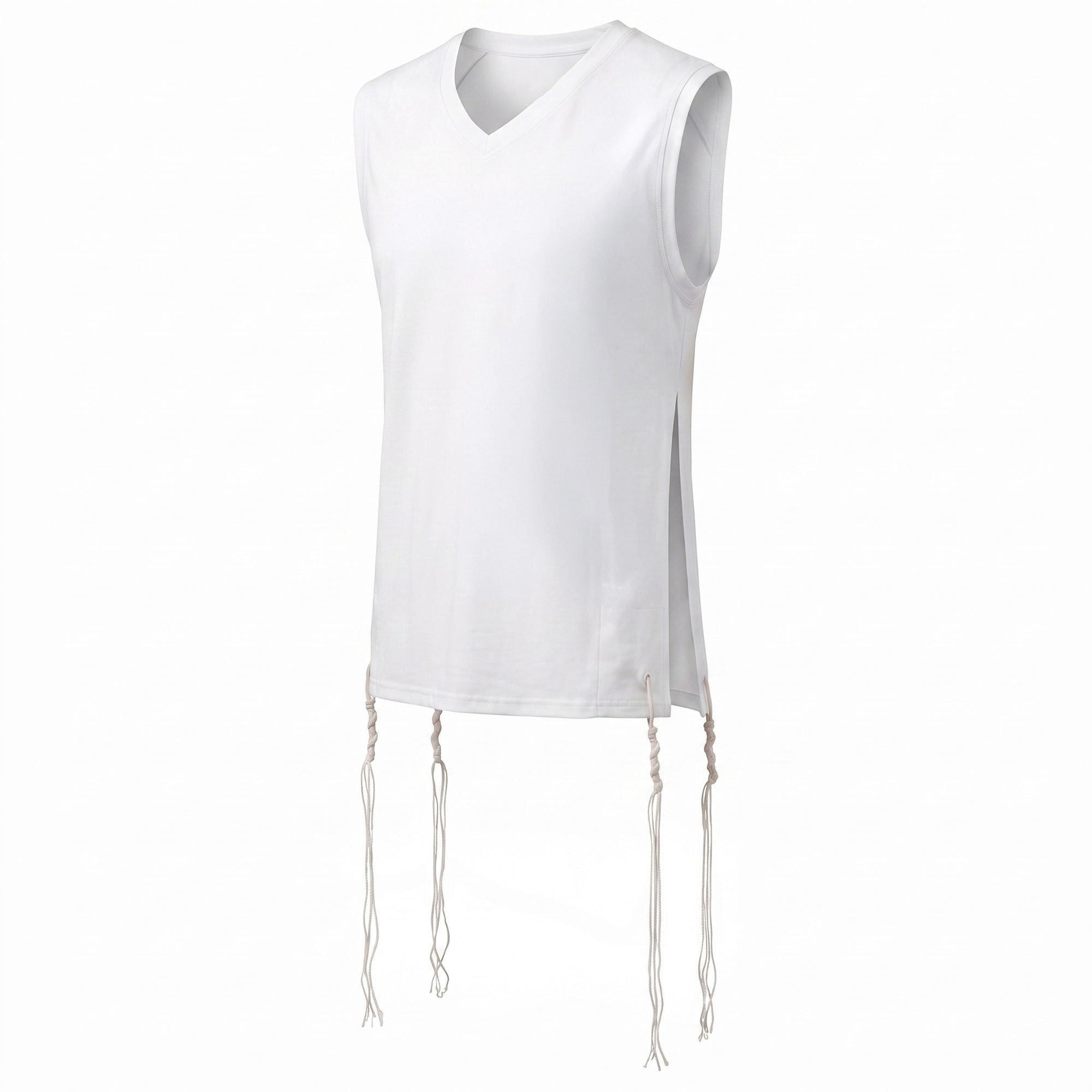 Sleeveless Sefard Tzitzit – Adult – V-Neck